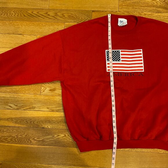 Vintage Mccc Sport US Flag America Patriotic Embroidery Red Men’s 2XL XXL - Picture 11 of 11